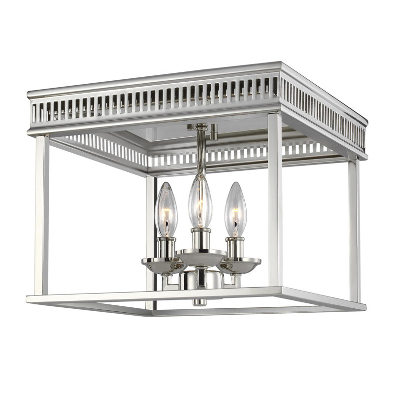 Woodruff 3 - Light Flush Mount, Polished Nickel