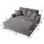 Chaise longue surdimensionnée avec porte-gobelet pour couple Cordelle-131140124