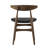Fiorentino Mid-Century Walnut Finish Round Dining Set - Black Faux Leather, 7-Piece Set-1692901156