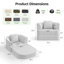 Fauteuil convertible 69,3 po-130126391
