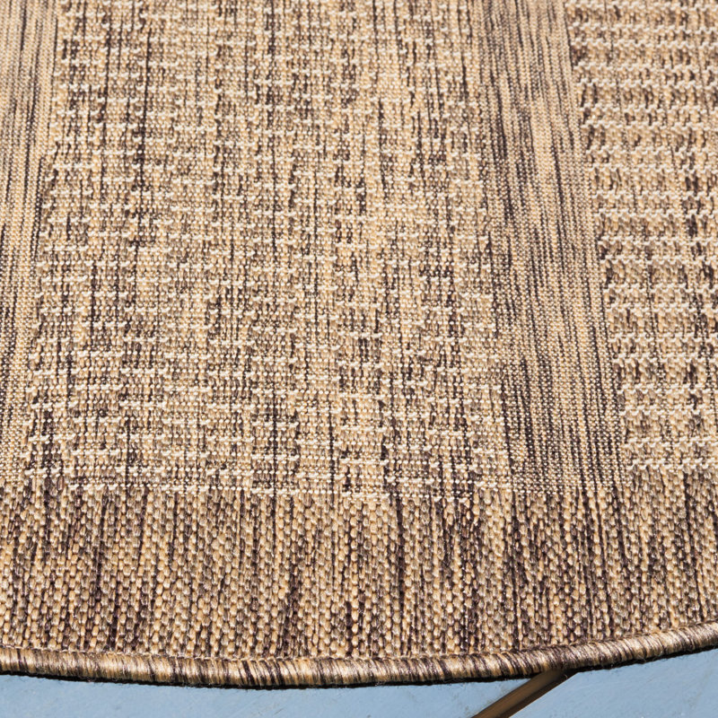 Dirks Performance Geometric Indoor/Outdoor Area Rug, Round 6'7"