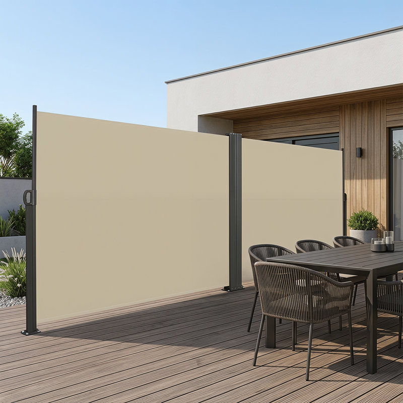 Multi-Functional Outdoor Privacy Divider, UV-Resistant Side Awning For Garden, Terrace, Or Balcony, 71" H x 276" W x 1.58" D
