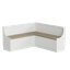 Banquette d'angle en forme de L de 160 cm avec 4 tiroirs de rangement et dossier rembourré, style ferme moderne pour coin repas