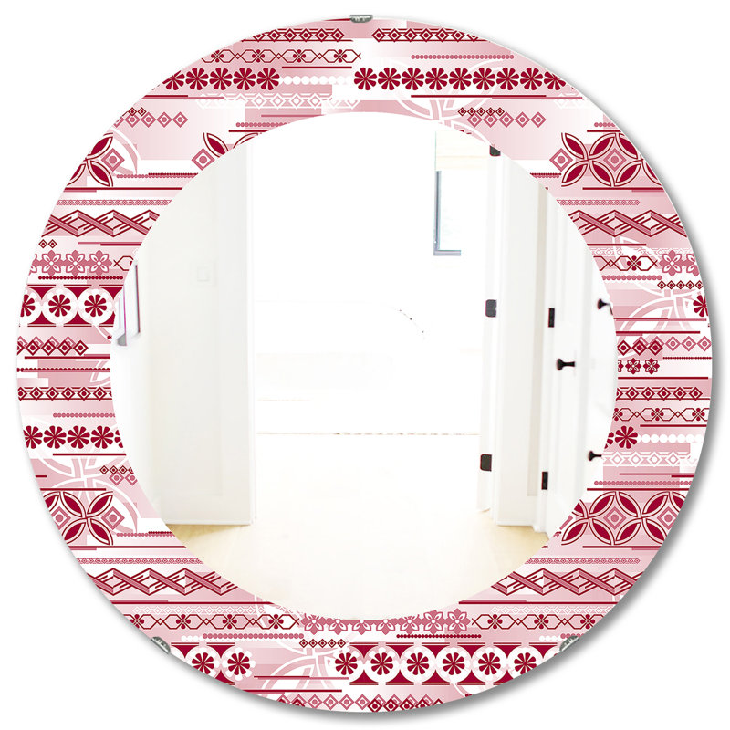 Miroir mural irrégulier bohémien et éclectique, H 31,5 po x l po