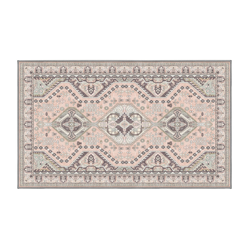 Tapis oriental en chenille / polyester tissé à la main Flemon, Rectangulaire 3 pi x 5 pi