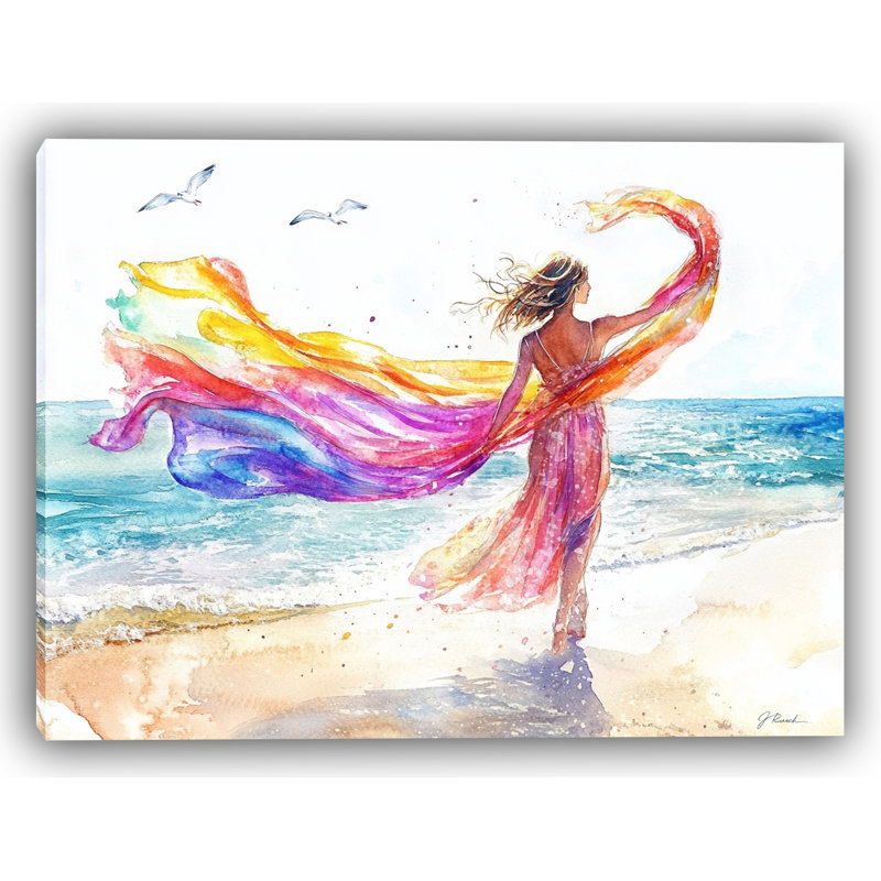 Danse avec la brise - art mural sur toile tendue, H 36 po x l 48 po