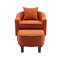Confortable fauteuil d'appoint Mid-Century moderne avec repose-pieds pour la détente-481998258