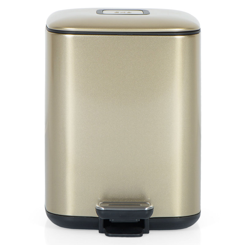 Steel Step On Rubbish Compactor, Beige, 6L