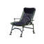 Chaise longue de camping, chaise de camping inclinable pliante portative avec dossier réglable pour la pêche en camping à l'intérieur et à l'extérieur, vert et noir