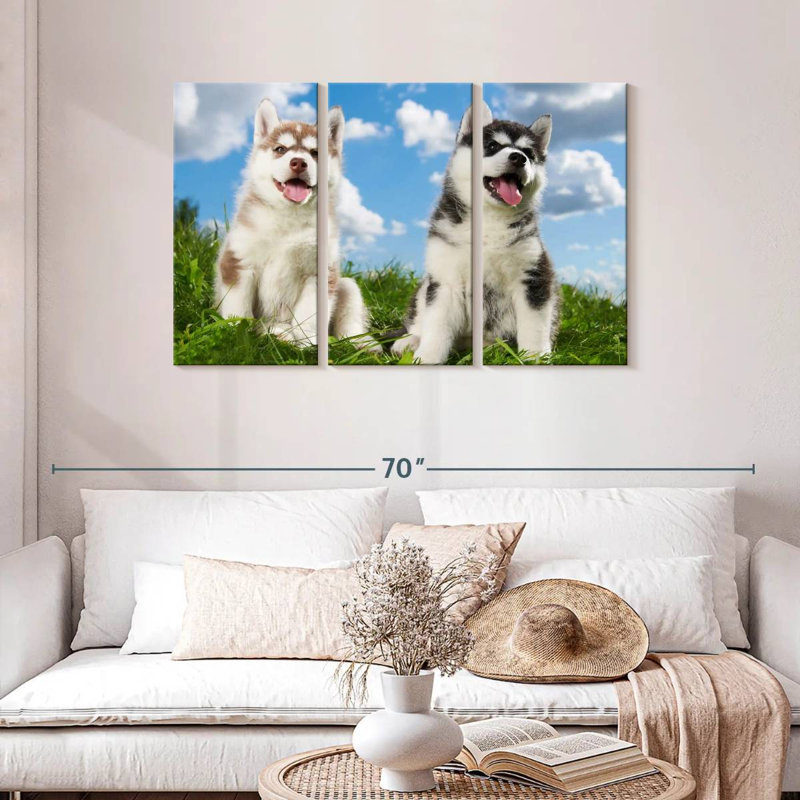 Husky Babies, H 28 po x l 45 po
