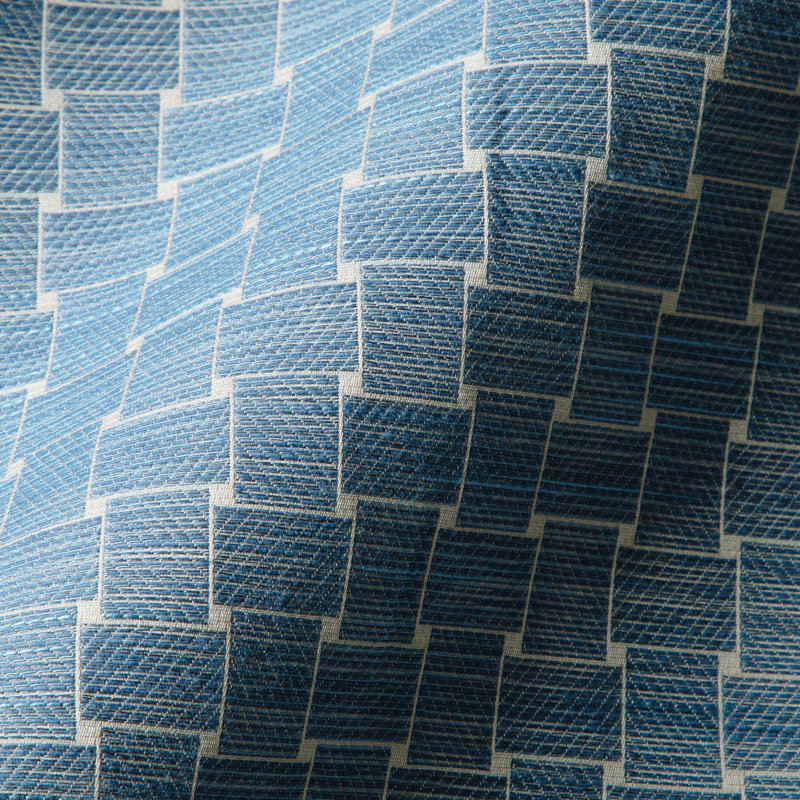 Granville Beaumois Cotton Blend Performance Fabric, Blue