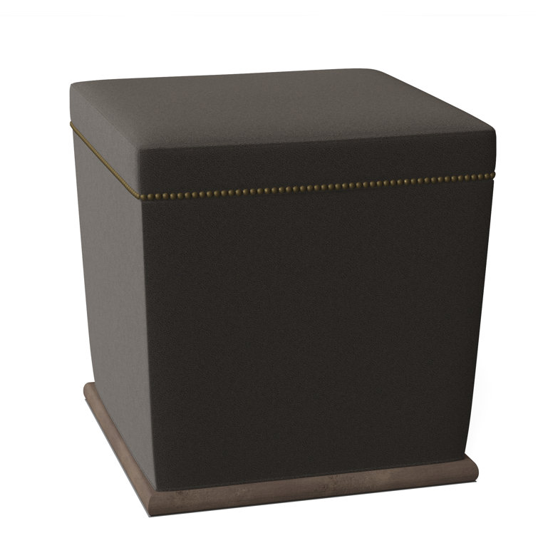 Remy 18" Genuine Leather Square Cube Ottoman