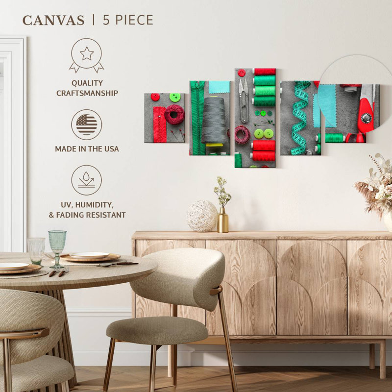 Sewing Materials, 24" H x 55" W