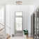 Alixandra 2-Light Flush Mount Hammered Glass Ceiling Light with Metal Frame