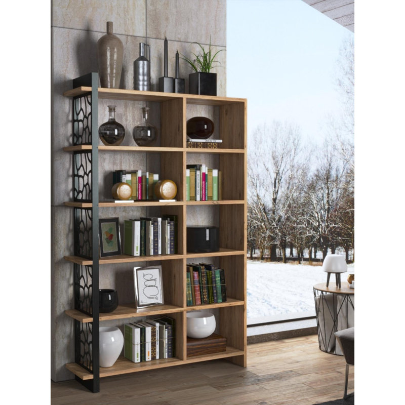 Baugus 145cm H x 120cm W Standard Bookcase