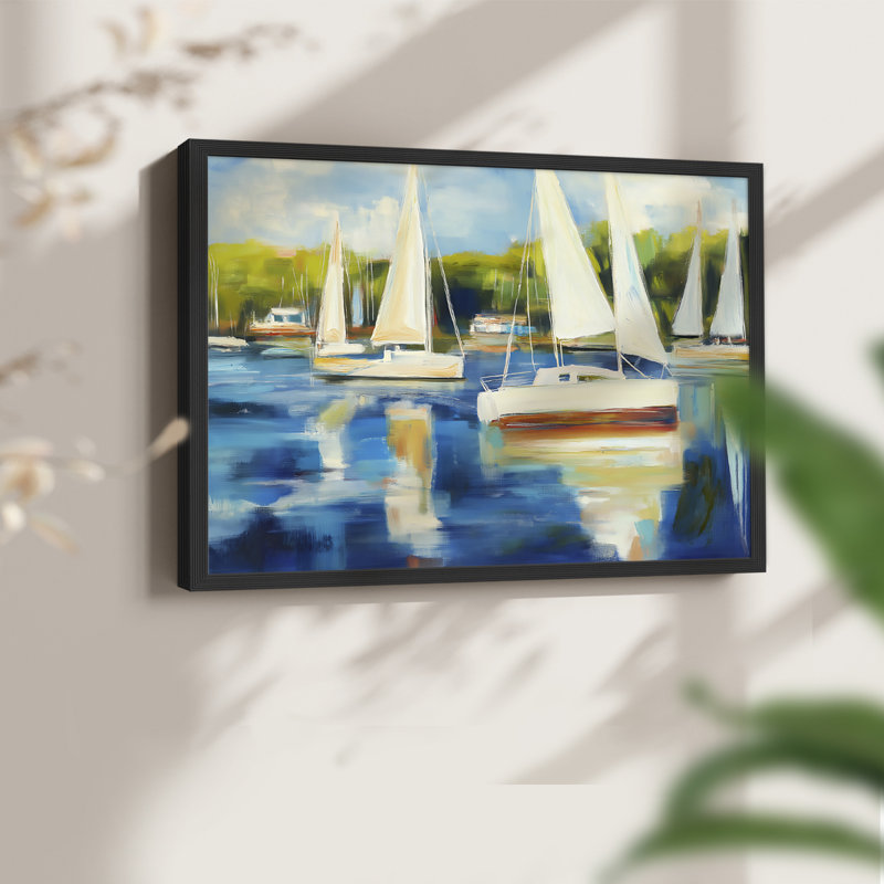 Nautical Series-LXV -Framed Print - Restickable, H 11 po x l 14 po, Noir