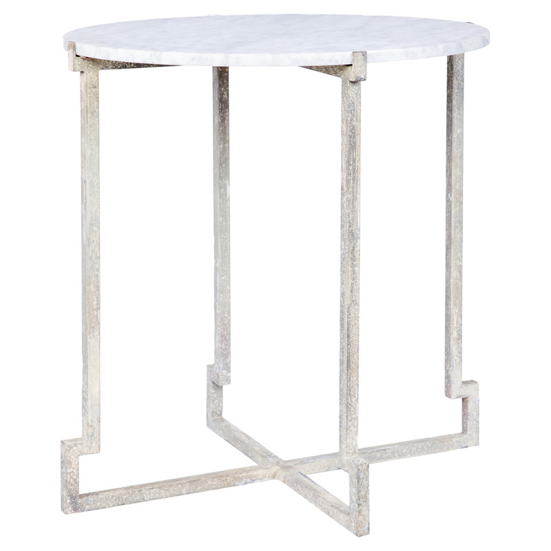 Salonika Marble Cross Legs End Table