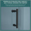 Porte de douche simple coulissante - Verre trempé de 8 mm avec cadre en acier inoxydable 304