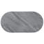 Grey High Gloss Coffee Table With Oval Shape And Construction For Living Area Robust Modern Design