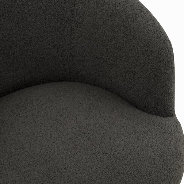 Everly Quinn Teter Upholstered Swivel Barrel Chair & Reviews | Wayfair