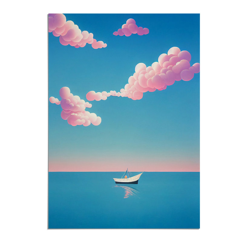 Boat Under the Sky - Wall Art, Paper, 42cm H x 29.7cm W, No Matte