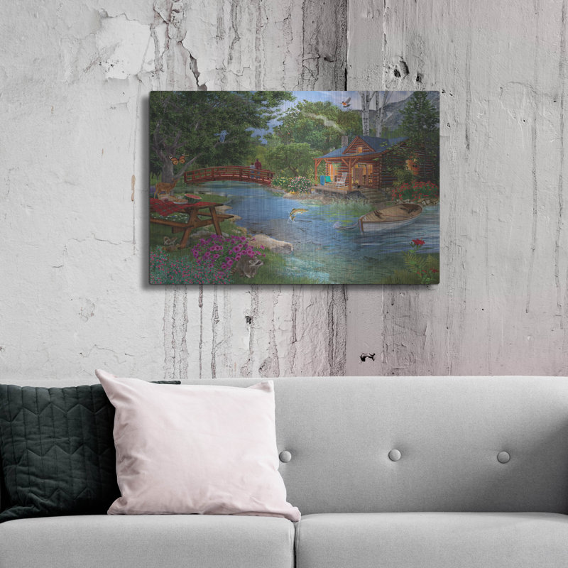 "Simple Pleasures" par Bigelow, illustrations en métal, H 24 po x l 36 po
