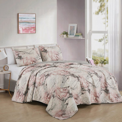 Ensemble d'édredon en microfibre imprimé 3 pièces - Ensemble de literie de luxe avec motif élégant