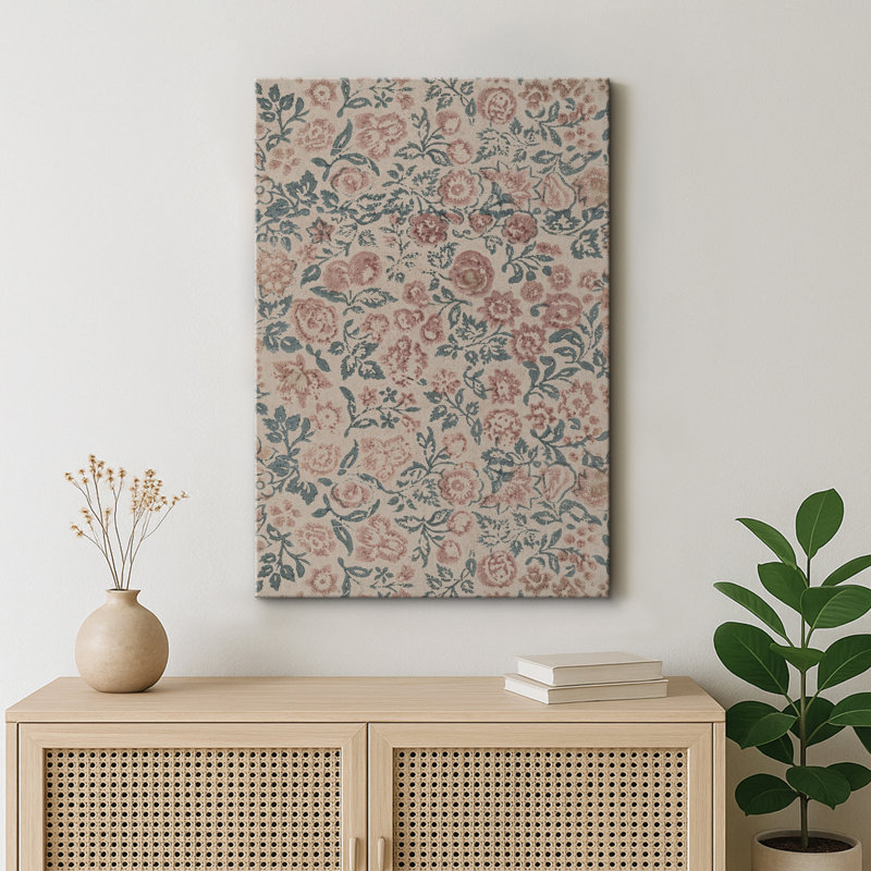 Abstrait botanique rétro, campagne française, fleur, illustration rustique moderne, photos de salon, impression numérique sur toile, impression numérique sur toile encadrée
