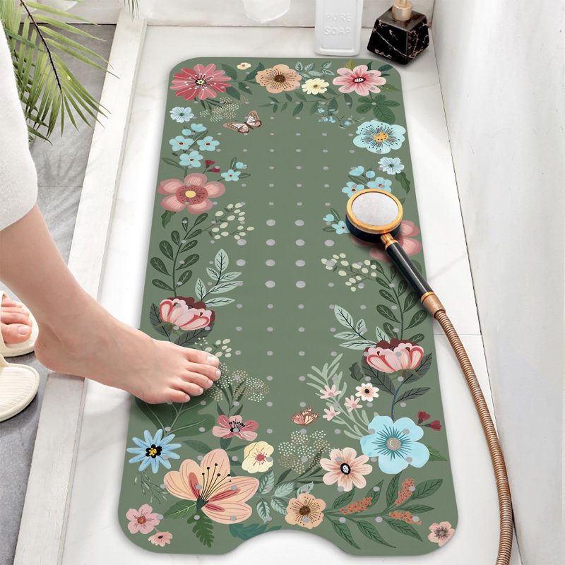 Tapis de bain antidérapant et antidérapant pour baignoire Bohemia