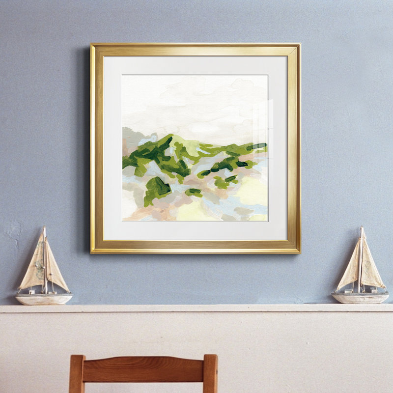 6_Emerald Hills I-Premium, reproduction encadrée - prête à être accrochée, Cadre doré, H 26,5 po x l 26,5 po x P 1,5 po