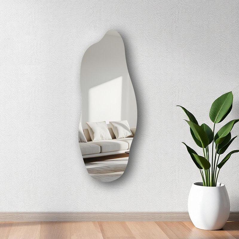 Abstract Wall Mirror, 20.5 x 53.1 Inches | 4 mm Thickness with Black EVA Backing (0.8 in) | Stylish Home Decor for Living Room, Bedroom & Entryway | Modern Design, Perfect for Enhancing Light & Space