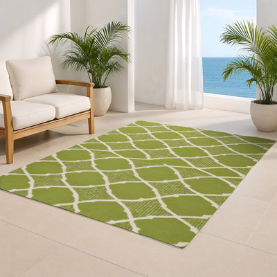 Tapis brun intérieur et extérieur Trellis
