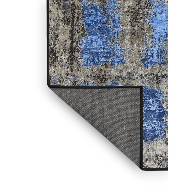 Tapis oriental bleu / gris, Rectangle 8 pi x 10 pi