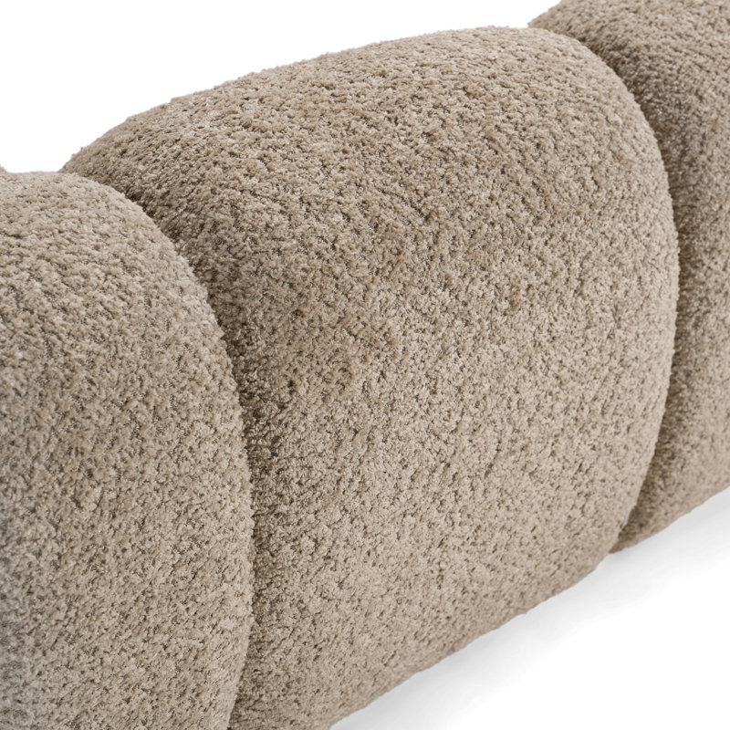 Janine - Lit moderne en tissu beige