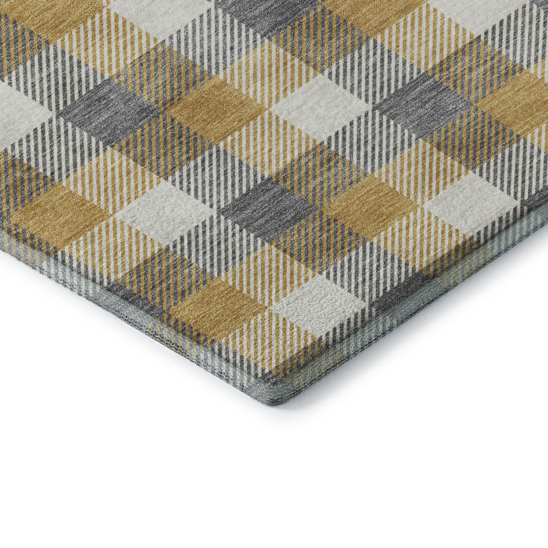 Tapis écossais de qualité supérieure lavable à la machine Crumley AMF1053, Rectangulaire 3 pi x 5 pi