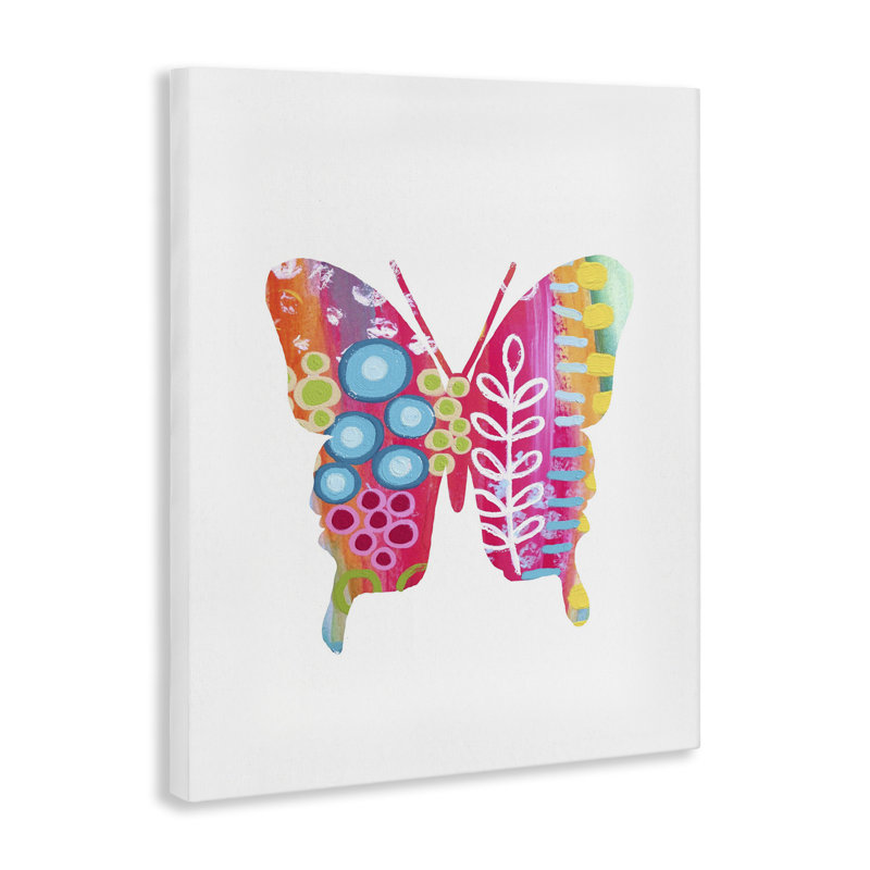 «Pink Florals Butterfly» par Lisa Nohren, H 40 po x l 30 po