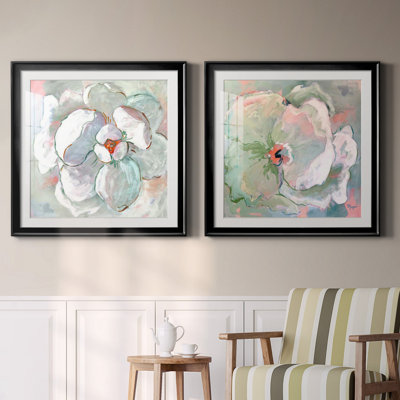 Contemporary Floral I Contemporary Floral I - ensemble de 2 peintures encadrées