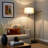 Ava 61 in. Mid-Century Modern Height Adjustable LED Floor Lamp with Fabric Drum Shade