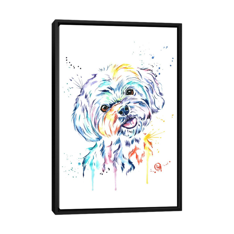 «Havese» par Lisa Whitehouse, impression sur toile, H 26 po x l 18 po x P 1,5 po, Toile avec cadre noir, Pas de tapis