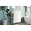 Meuble-lavabo de 21,6 po - blanc, lavabo en céramique, armoire latérale gauche, structure, porte à fermeture en douceur pour une salle de bain paisible, beaucoup de rangement, blanc chic moderne avec armoire et construction, pour éviter les bruits-1465816621