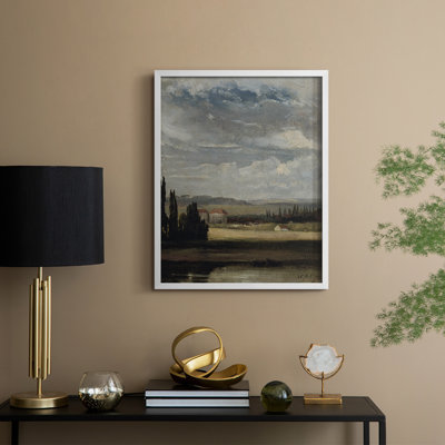 «Vintage Landscape», reproduction encadrée en bois massif