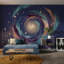 Papier peint galaxie abstrait foncé spirale vortex amovible aquarelle coups de pinceau-1599559031-1599559016