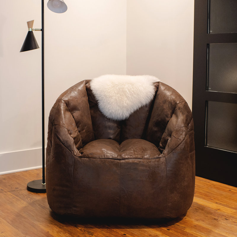 Big Joe Lux Standard Bean Bag Chair, Espresso