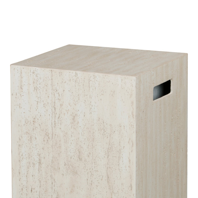 Table d'appoint pour foyer d'extérieur au propane, White