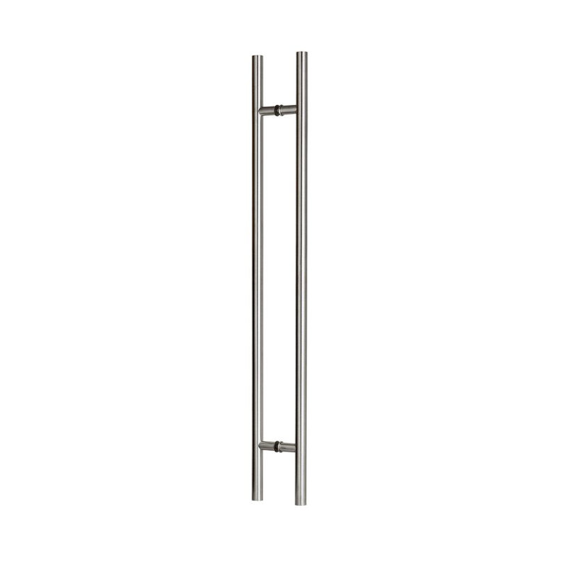 Poignée de porte longue, poignée de porte d'entrée ronde en forme de «H», acier inoxydable 304, Satin
