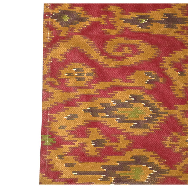 Flatweave Wool Ikat Area Rug in Multi