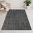 Abstract Gray Indoor and Outdoor Area Rug-990361223
