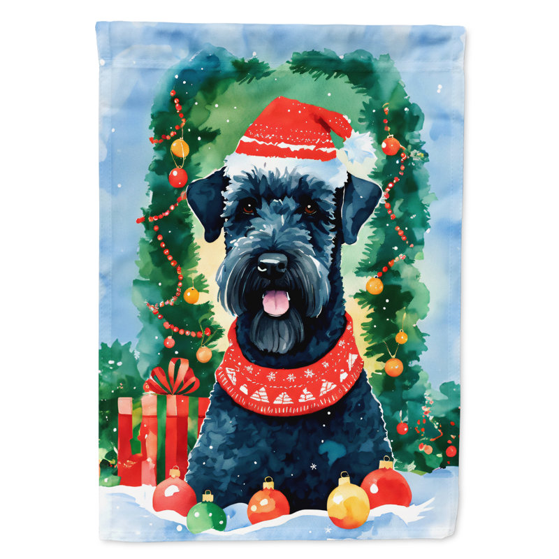 Drapeau de Noël Kerry Blue Terrier, H 40 po x l 28 po