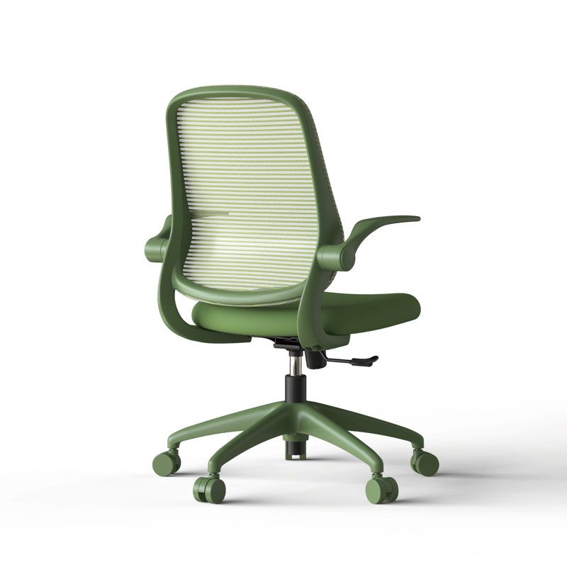 Ergonomic Mesh Office Chair with Flip-Up Arms, Adjustable Lumbar Support, Rocking Function & SGS Class 3 Gas Lift – Modern Swivel Task Chair for Home Office, Study & Computer Desk