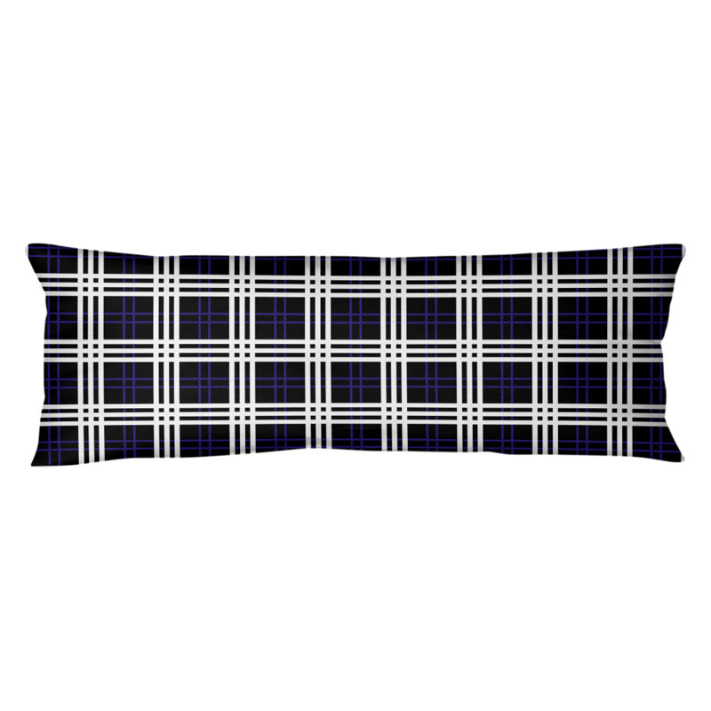 Polyester Medium Pillow, Black/Purple/White, Plush Fleece